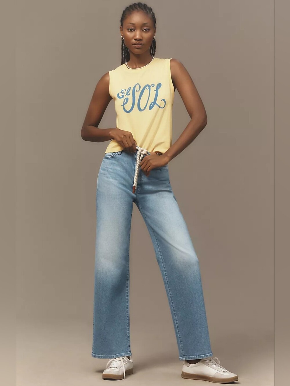 MOTHER Light Blue Wide-Leg Jeans